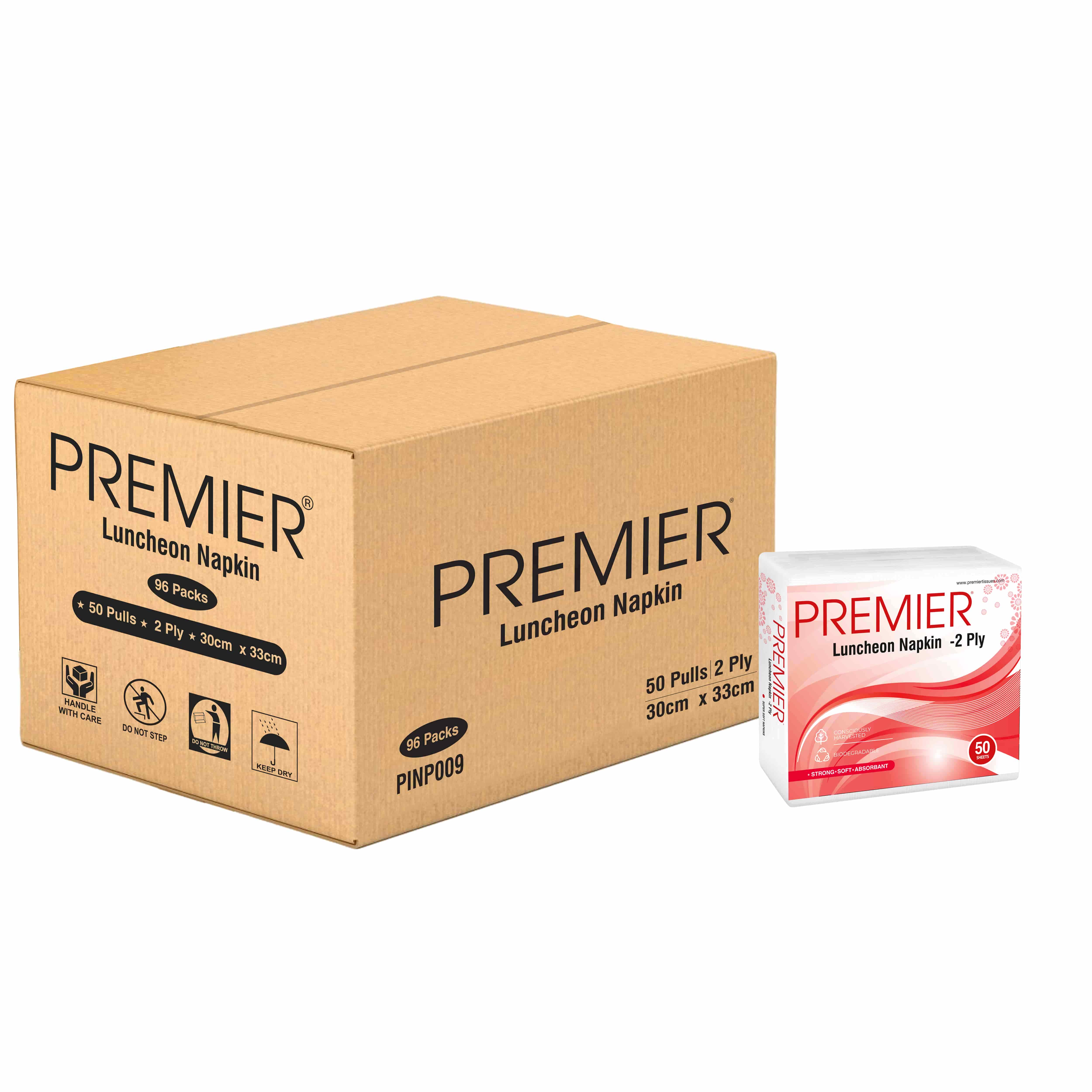 Premier Tissue Paper Luncheon Napkin 50's 2 Ply